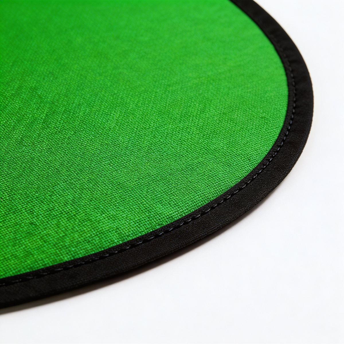 Portable Collapsible Green Screen detail close-up of fabric texture and stitched edge