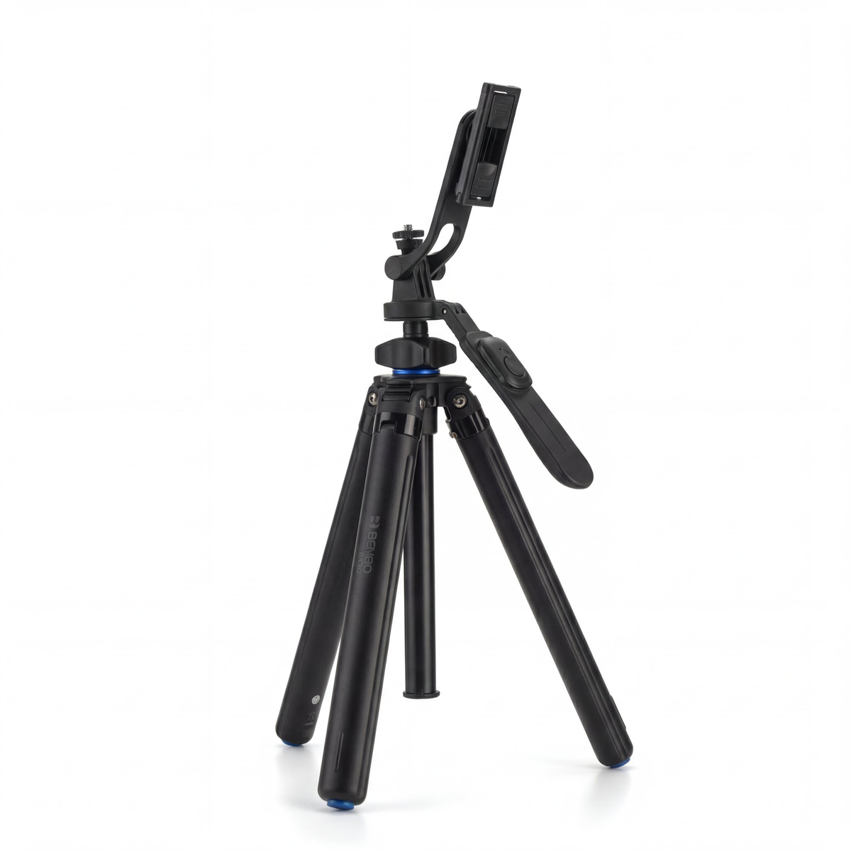 Mini Tripod with Bluetooth Remote three quarter right view with detachable remote
