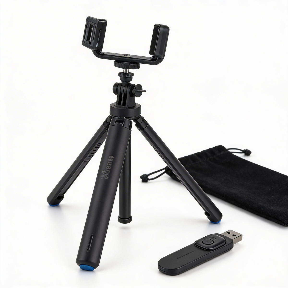 Mini Tripod with Bluetooth Remote complete kit tripod remote USB dongle and carry pouch